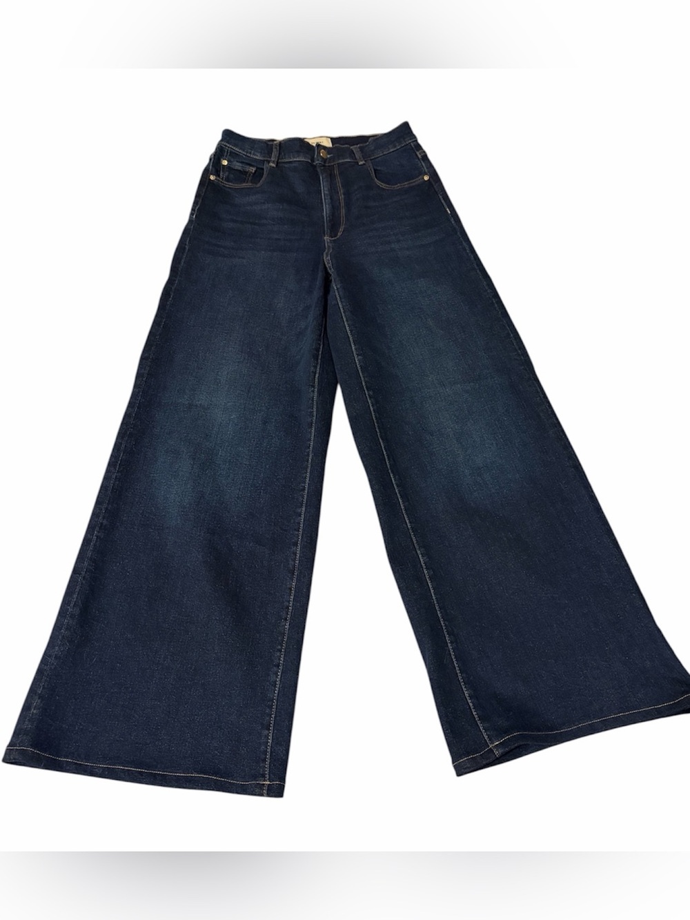 DL1961 Hepburn High-Rise Wide Leg Jeans in Mediterranean 28x32 EUC - Picture 7 of 9